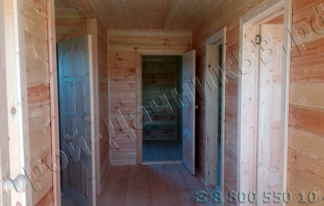 4 Брусовые дома 8×8 и 6×8 м, Тверская область, Бельский район, деревня Петрушино (3)